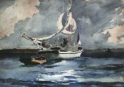 Winslow Homer Sloop Nassau (mk44) oil